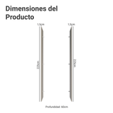Panel Fechamento Lateral para Cocina 225 x 60cm Crema Madesa
