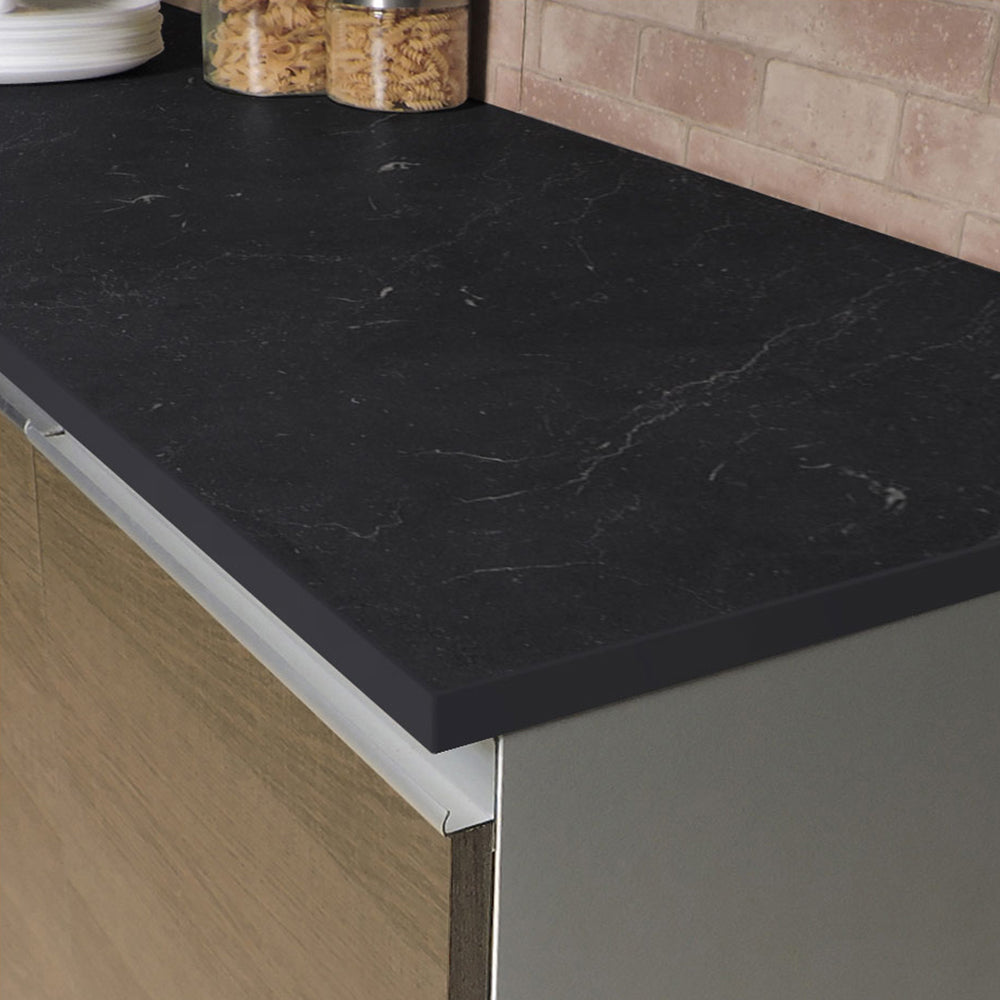 Mesada 100% MDF para Bajo Mesada 120 cm Nero Marquina Negro
