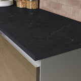Mesada 100% MDF para Bajo Mesada 120 cm Nero Marquina Negro