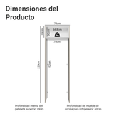 Mueble para empotrar Heladera 73 cm 1 Puerta Abatible Crema/Blanco/Crema Vik Madesa
