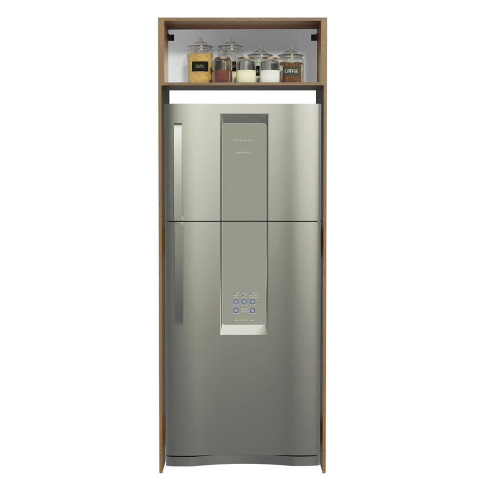 Bajo Mesada Puerta-Refrigerador Madesa Glamy 1 Puerta Rebatible Marrón/Blanco