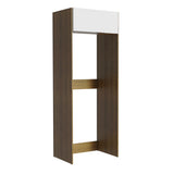 Mueble para Empotrar Heladera 1 Puerta Abatible Marrón/Blanco Stella Madesa