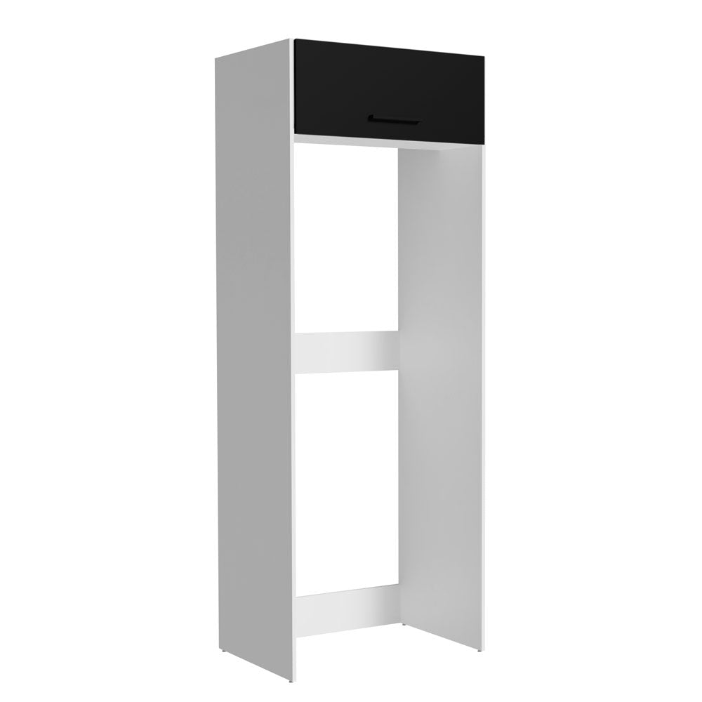 Mueble para Empotrar Heladera 1 Puerta Abatible Blanco/Negro Agata Madesa