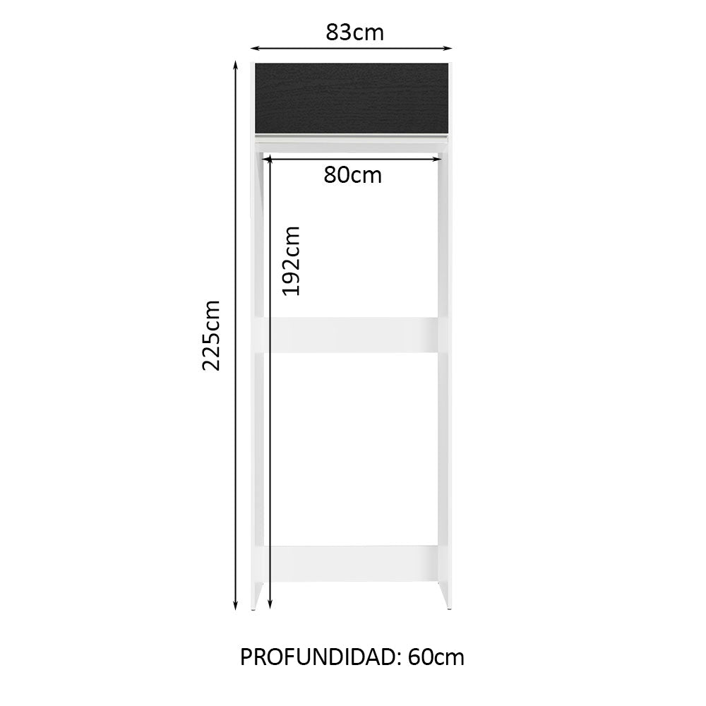 Mueble para empotrar Heladera Madesa Glamy Puerta Rebatible