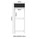 Mueble para empotrar Heladera Madesa Glamy Puerta Rebatible