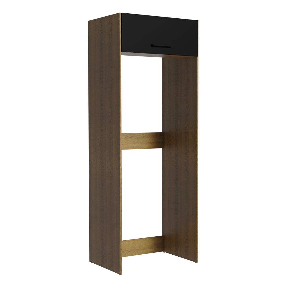 Mueble para Empotrar Heladera 1 Puerta Abatible Marrón/Negro Agata Madesa