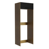 Mueble para Empotrar Heladera 1 Puerta Abatible Marrón/Negro Agata Madesa