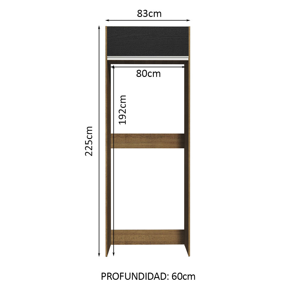Mueble para empotrar Heladera Madesa Glamy Puerta Rebatible