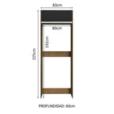 Mueble para empotrar Heladera Madesa Glamy Puerta Rebatible
