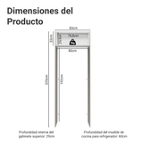 Mueble para empotrar Heladera 83 cm 1 Puerta Abatible Crema/Blanco/Crema Vik Madesa