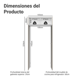 Mueble para empotrar Heladera 103 cm 1 Puerta Abatible Crema/Blanco/Crema Vik Madesa