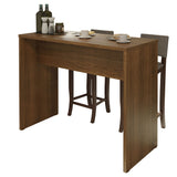 Isla de Cocina con Barra desayunador 115 cm Marrón