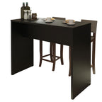 Isla de Cocina con Barra Desayunador 115 cm Negro Madesa