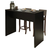 Isla de Cocina con Barra Desayunador 115cm Negro Madesa