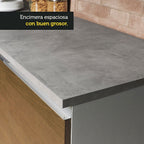 Tapa para Bajo Mesada 150 x 52 cm Gris Madesa