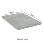Tapa para Bajo Mesada 60 x 35 cm Glamy, Lux y Stella Gris Madesa