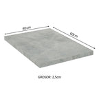 Tapa para Bajo Mesada 60 x 40 cm Gris Madesa