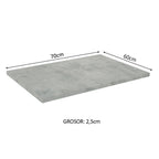 Tapa para Bajo Mesada 70 x 60 cm Lux, Glamy y Stella Gris Madesa