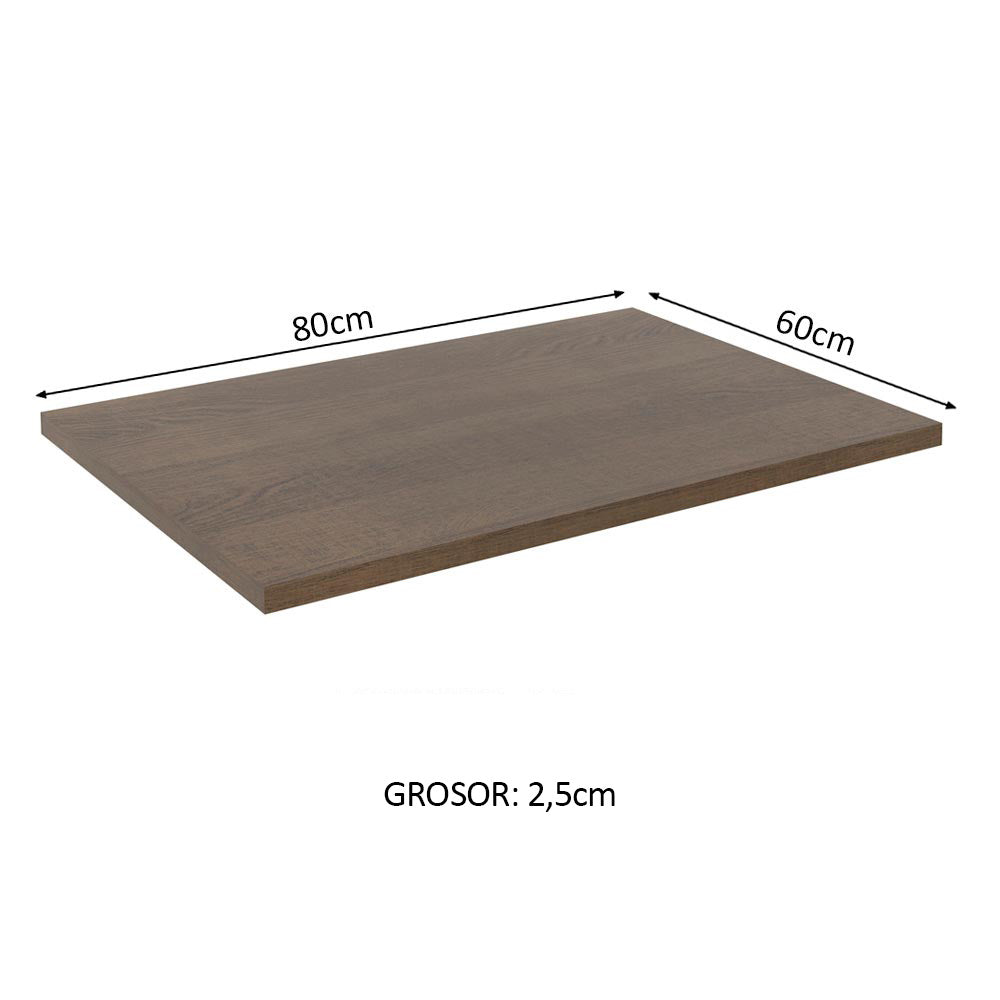 Tapa para Bajo Mesada 80 x 60 cm Marrón Madesa