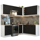 Combo completo de Cocina Esquinera 399cm Blanco/Negro Agata 02
