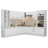 Combo completo de Cocina Esquinera con Cristalero 549 cm Madesa Agata BB 01