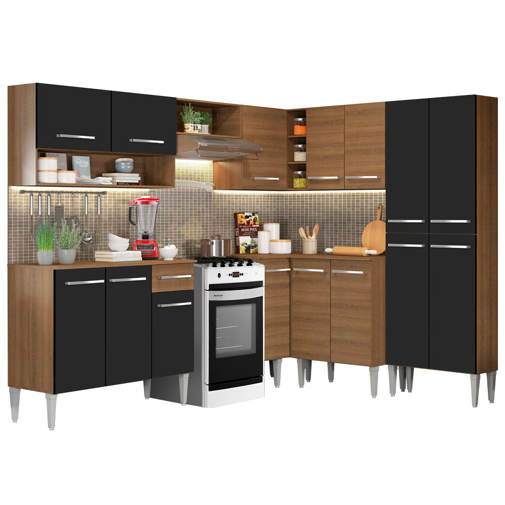 Combo completo de Cocina Esquinera Madesa 417cm Emilly Ice 01