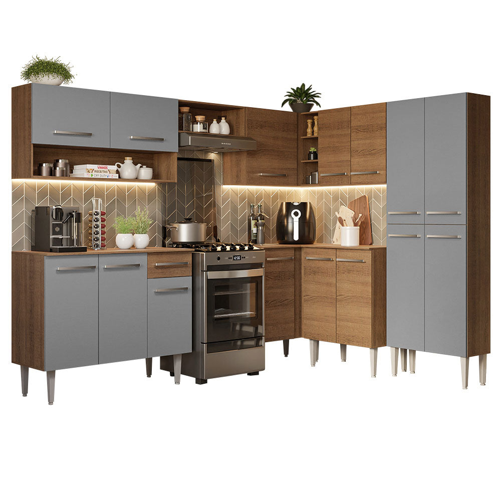 Combo completo de Cocina Esquinera Madesa Emilly 417cm MG