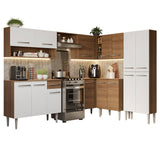 Combo completo de Cocina Esquinera Madesa 417cm Emilly 02 - Marrón