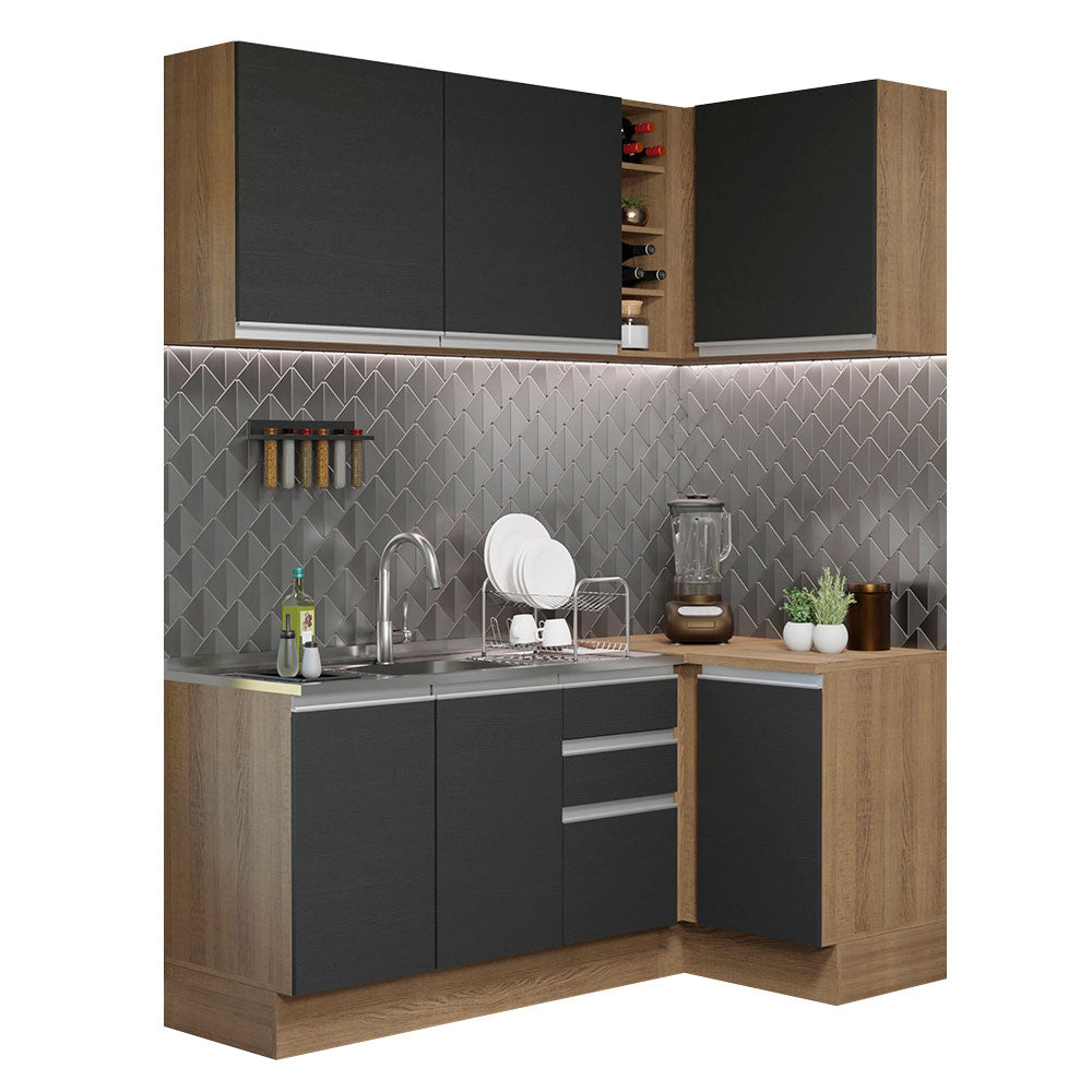 Combo completo de Cocina Esquinera Madesa Glamy 269cm MN 01