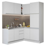 Combo completo de Cocina Esquinera Madesa Glamy 329cm 01 Blanco