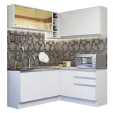 Combo completo de Cocina Esquinera 329cm Glamy Madesa 02 Blanco
