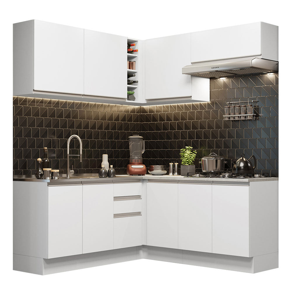 Combo completo de Cocina Esquinera 349cm Glamy Madesa 03