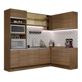 Combo completo de Cocina Esquinera 399cm Glamy Madesa 02 Marrón