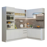 Combo completo de Cocina Esquinera 419cm Glamy Madesa 01 - Blanco