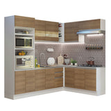 Combo completo de Cocina Esquinera 419cm Glamy Madesa 01 - Blanco