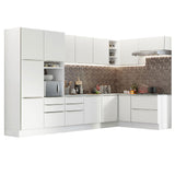 Combo Completo de Cocina Esquinera 546 x 60 cm Blanco Aterciopelado Lux Madesa 05