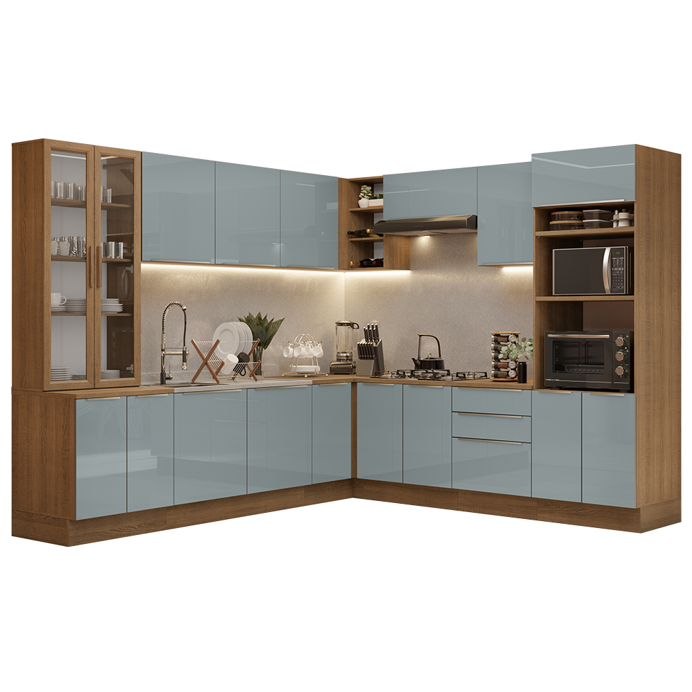 Combo completo de Cocina Esquinera Madesa Lux 566cm MG 01