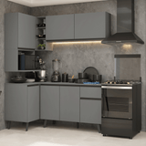 Combo completo de Cocina Esquinera 265 cm Gris Nice Madesa 05