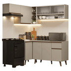 Combo completo de Cocina Esquinera 325 cm Crema Nice Madesa 03