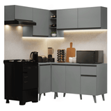 Combo completo de Cocina Esquinera 325cm Gris Nice Madesa 06