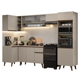 Combo completo de Cocina Esquinero 385cm Crema Nice Madesa 03