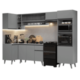 Combo completo de Cocina Esquinera 385cm Gris Nice Madesa 04