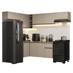 Combo completo de Cocina Esquinera 405 cm Crema Nice Madesa 01