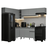 Combo completo de Cocina Esquinera 405cm Gris Nice Madesa 02