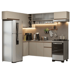 Combo completo de Cocina Esquinera 405 cm Crema Nice Madesa 03