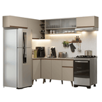 Combo completo de Cocina Esquinera 405 cm Crema Nice Madesa 05