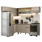 Combo completo de Cocina Esquinera 405 cm Crema Nice Madesa 06