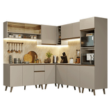 Combo completo de Cocina Esquinera 445cm Crema Nice 01