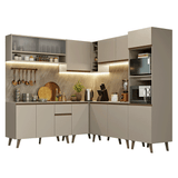 Combo completo de Cocina Esquinera 445 cm Crema Nice 02