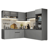 Combo completo de Cocina Esquinera 445 cm Flotante Gris, Nice 03